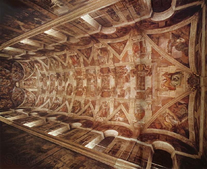 Michelangelo Buonarroti The Ceiling of the Sistine Chapel Spain oil painting art